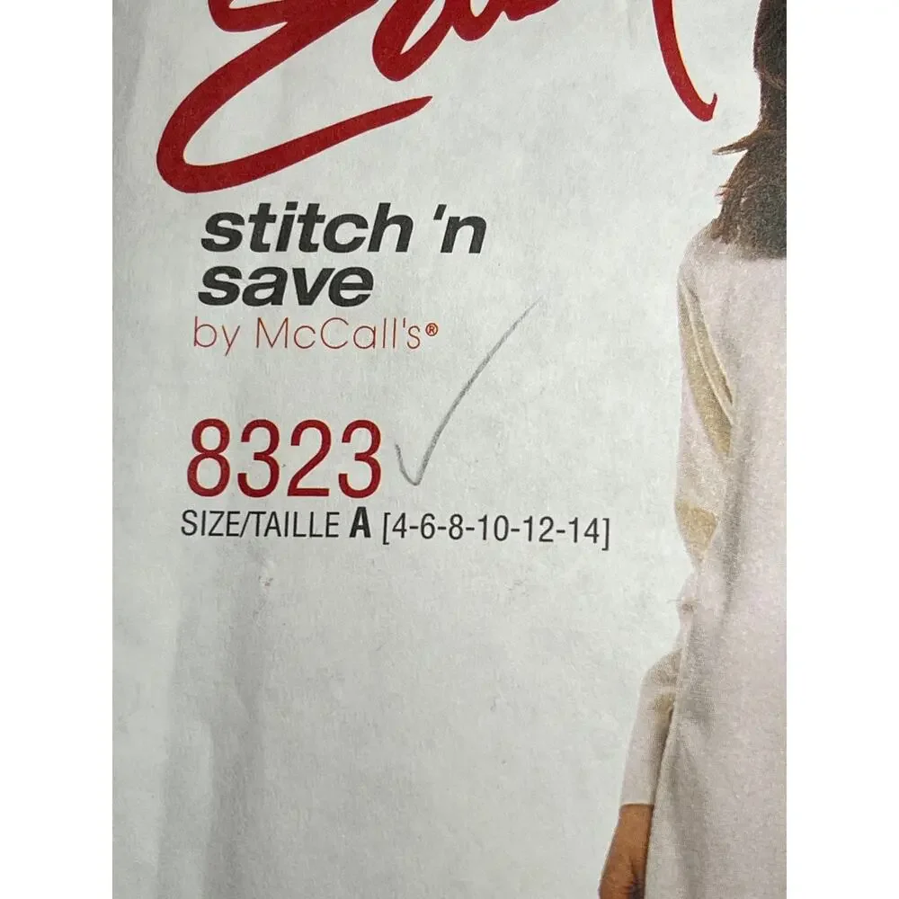 McCalls 8323 pattern suit pattern jacket tunic pencil skirt size 4 6 8 10 12 14